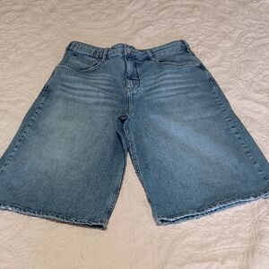 Pilcro Women's Classic Mid Wash Denim Bermuda Shorts